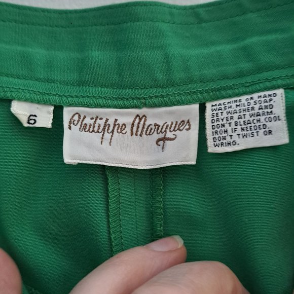 VTG 70s Emerald Green Midi Skirt with Pockets - Picture 3 of 4